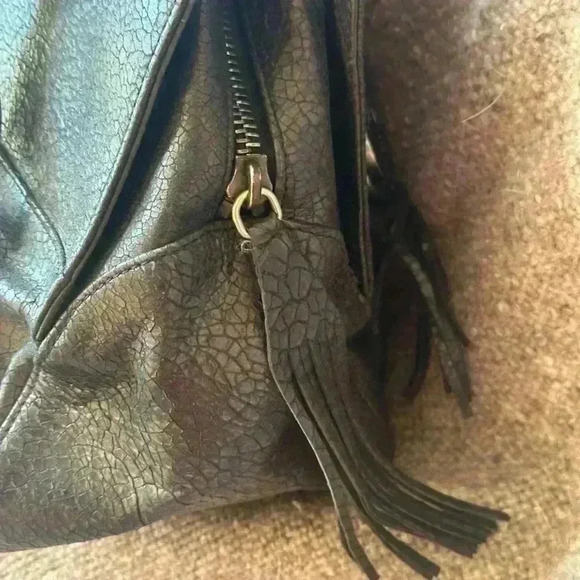 Jimmy Choo Vintage Black Textured Leather Bag! - Picture 10 of 13